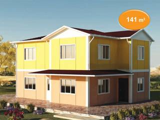 141 m2 Çift Katlı Prefabrik EV, EMİN PREFABRİK DOĞU EMİN PREFABRİK DOĞU บ้านสำเร็จรูป