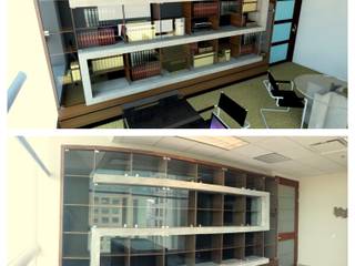Librero para oficina, Diseño en Madera y Construcciones MAG Diseño en Madera y Construcciones MAG Commercial spaces Gỗ Wood effect
