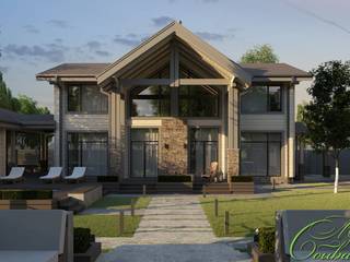 Загородный дом в стиле прованс: Дома в . Автор – Компания архитекторов Латышевых 'Мечты сбываются'