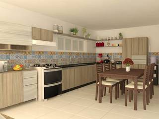 Projeto Residencial - Igarassu, Wendely Barbosa - Designer de Interiores Wendely Barbosa - Designer de Interiores Kleine keuken