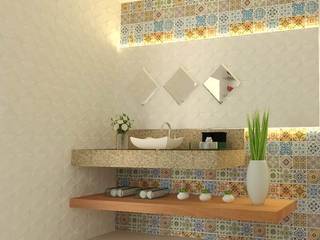 Projeto Residencial - Igarassu, Wendely Barbosa - Designer de Interiores Wendely Barbosa - Designer de Interiores Modern Banyo