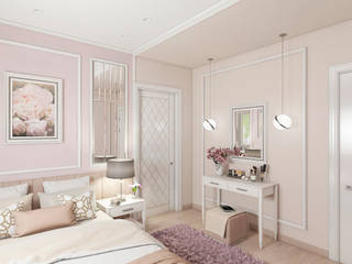 Совмещение классики и современности, #martynovadesign #martynovadesign Dormitorios de estilo clásico