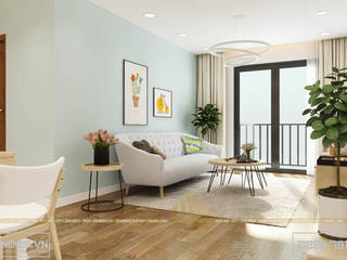 Thiết kế nội thất chung cư GoldMark nhà chị Oanh R3 - 90m2, Thiết kế - Nội thất - Dominer Thiết kế - Nội thất - Dominer