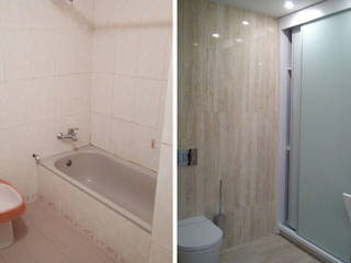Remodelação de casa de banho, Obr&Lar - Remodelação de Interiores Obr&Lar - Remodelação de Interiores Modern bathroom