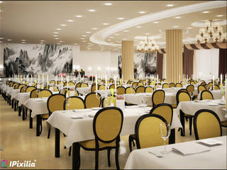 " Elegant Hotel Restaurant " Visualization by Ipixilia , IPixilia IPixilia Phòng ăn phong cách kinh điển