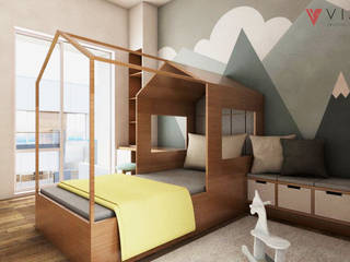 Tomang Residence, PT VISIO GEMILANG ABADI PT VISIO GEMILANG ABADI Small bedroom Plywood