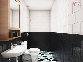 Tomang Residence, PT VISIO GEMILANG ABADI PT VISIO GEMILANG ABADI Scandinavian style bathrooms Ceramic