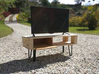 Mesa de Tv pallets, Objart Objart Больше комнат Дерево Эффект древесины