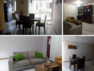 Diseño sala-comedor para apartamento familiar en Pilarica – Medellín., Decó ambientes a la medida Decó ambientes a la medida Salas de jantar ecléticas