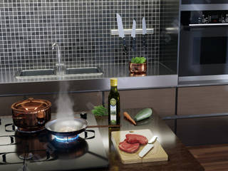 Scorcio cucina moderna, Alessandro Chessa Alessandro Chessa Modern style kitchen