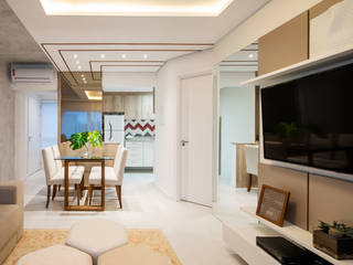 Projeto RC | Blanc, Paula De Zorzi | Design + Interiores Paula De Zorzi | Design + Interiores Modern living room
