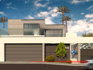 Proyecto Residencial, SANT1AGO arquitectura y diseño SANT1AGO arquitectura y diseño ミニマルな 家 コンクリート 白色