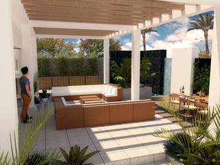 Proyecto Residencial, SANT1AGO arquitectura y diseño SANT1AGO arquitectura y diseño Minimalistische balkons, veranda's en terrassen Wit
