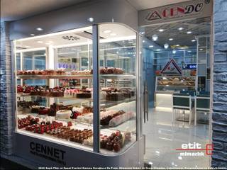 Cennet Pastanesi, Etit Mimarlık Tasarım & Uygulama Etit Mimarlık Tasarım & Uygulama Espacios comerciales Aluminio/Cinc