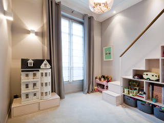 Appartement 95 m2 à Paris, Catalina Castro Blanchet Catalina Castro Blanchet Eclectic style nursery/kids room Beige