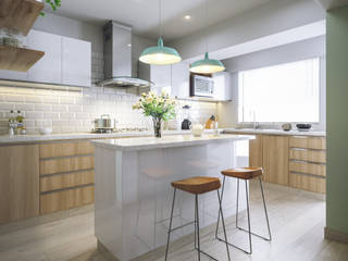 COCINA MINT, TR3STUDIO TR3STUDIO Dapur Modern