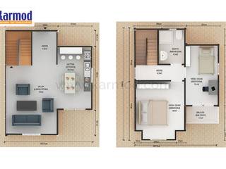 Усадьба Глазурная - 91 м2, KARMOD PREFABRICATED TECHNOLOGIES KARMOD PREFABRICATED TECHNOLOGIES