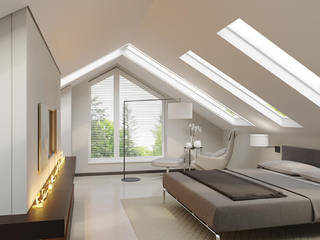 3D Visualisierung eines Dachgeschosses mit Satteldach, Butzbach, Render Vision Render Vision