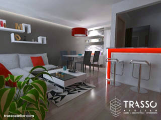 DEPARTAMENTO FILIPINAS, TRASSO ATELIER TRASSO ATELIER Modern living room