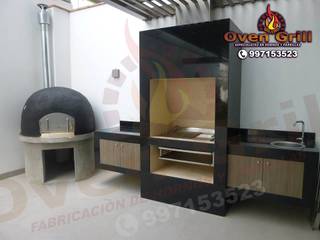 exclusivos Hornos de leña Lima Perú, Oven grill Oven grill Nhà bếp phong cách tối giản gốm sứ