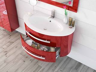 Mobile Arredo Bagno moderno sospeso in 20 colori, Bagno Italia Bagno Italia Ванна кімната Масив Різнокольорові