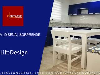 Azul, Pimusa Muebles y Decoración Pimusa Muebles y Decoración Comedores modernos Madera Acabado en madera