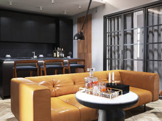 PROJECT " DISCO STYLE", CHERNOVA_PRODESIGN CHERNOVA_PRODESIGN Scandinavian style living room