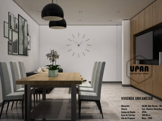 VIVIENDA UNIFAMILIAR RAMIREZ SINARAHUA, UPAA ARQUITECTOS UPAA ARQUITECTOS Modern dining room