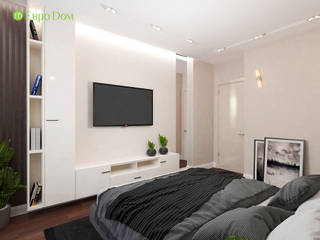 Дизайн двухкомнатной квартиры 70 кв. м в современном стиле, ЕвроДом ЕвроДом Phòng ngủ phong cách tối giản
