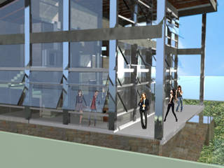 Casa de vidro2 _Cidade, DESIGN CENTER ARQUITETURA-ESCRITÓRIO VIRTUAL DE PROFISSIONAL LIBERAL DESIGN CENTER ARQUITETURA-ESCRITÓRIO VIRTUAL DE PROFISSIONAL LIBERAL Casas familiares