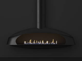 Una — Flow Collection , Shelter ® Fireplace Design Shelter ® Fireplace Design Moderne Wohnzimmer