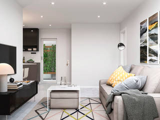 Renders de Apartamento en Albacete, Proyecto 3D Valencia Renders Animaciones 3D Infografias Online Proyecto 3D Valencia Renders Animaciones 3D Infografias Online Livings modernos: Ideas, imágenes y decoración