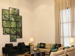 Casa J & E, Arquiteta Bianca Monteiro Arquiteta Bianca Monteiro Modern living room Copper/Bronze/Brass