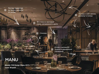 "MANU" RESTAURANT, 2018 (by Plan B), Plan B Lab - Изготовление предметов интерьера на заказ. Plan B Lab - Изготовление предметов интерьера на заказ. Mediterranean style dining room Metal