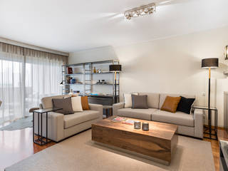 Apartamento Alta de Lisboa, Scalline, Architects & Designers Scalline, Architects & Designers Ruang Keluarga Modern