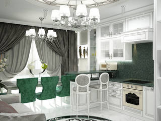 Квартира в классическом стиле, Мастерская дизайна INDIZZ Мастерская дизайна INDIZZ Kitchen