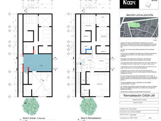 Remodelación de fachada y planos de remodelación en Sn Nicolas de los Garza, N.L., Naax Arquitectos Naax Arquitectos