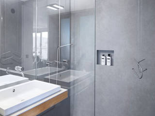 Umbau und Möblierung einer Privatwohnung in Freiburg, DOMANI INTERIOR. Möbel. Art. aus Freiburg DOMANI INTERIOR. Möbel. Art. aus Freiburg Modern bathroom Quartz