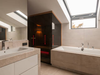 Sauna infrared z cedru kanadyjskiego, Safin Safin Phòng tắm phong cách hiện đại