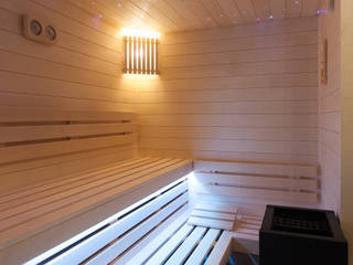 Nowoczesna sauna z osiki białej, Safin Safin Modern spa
