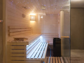 Nowoczesna sauna z osiki białej, Safin Safin Spa phong cách hiện đại