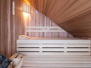 Sauna narożna z przeszkleniem, Safin Safin Phòng tắm phong cách hiện đại