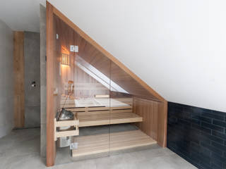 Sauna narożna z przeszkleniem, Safin Safin Modern Bathroom