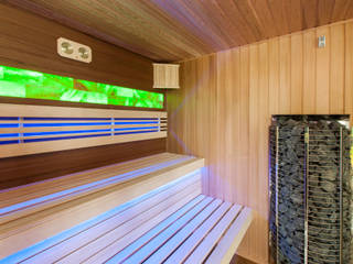 Sauna z cedru kanadyjskiego i przeszkleniem, Safin Safin Spa phong cách hiện đại