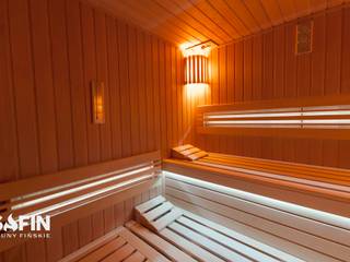 Sauna z jodły kanadyjskiej, Safin Safin Spa phong cách hiện đại