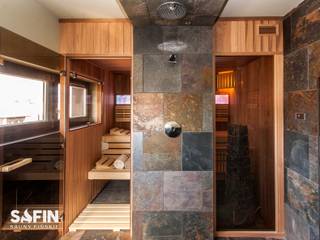 Sauna z cedru kanadyjskiego, Safin Safin Spa moderno