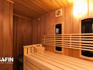 Sauna z cedru kanadyjskiego, Safin Safin Phòng tắm phong cách hiện đại
