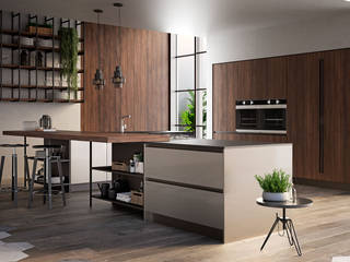 Cucina moderna, L&M design di Cinzia Marelli L&M design di Cinzia Marelli Cocinas integrales Madera Acabado en madera