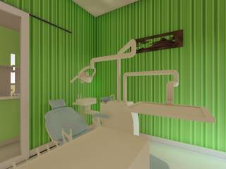 consultorio dental, DISARQ ARQUITECTOS. DISARQ ARQUITECTOS. Nowoczesne domowe biuro i gabinet