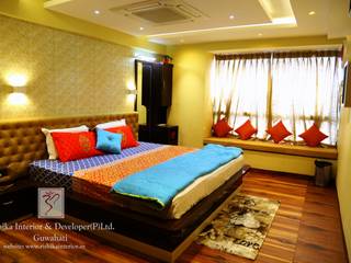 Residence at Khanapara, Rishika Interior & Developer (p) Ltd. Rishika Interior & Developer (p) Ltd. Modern style bedroom